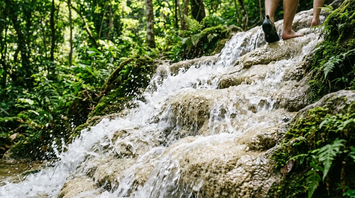 น้ำตกบัวตอง Sticky Waterfalls: มหัศจรรย์หินปูนปีนทวนน้ำได้ไม่ลื่น คู่มือเที่ยวและเดย์ทัวร์ยอดฮิต