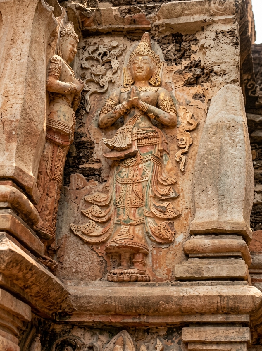 Chapter 5: Sacred Art and Architecture of Wat Chet Yot: The Mahabodhi Replica, 70 Celestial Stucco Devas, and Lanna Master Masonry